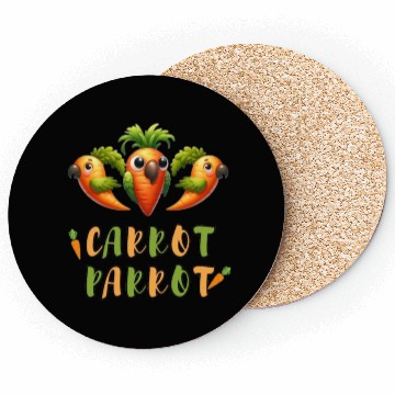 Discover funny carrot parrot Coasters