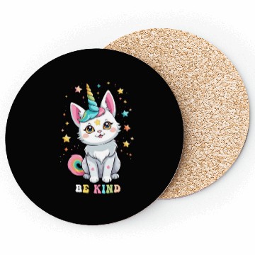 Discover Accept Respect & Support Purride Cat Coasters