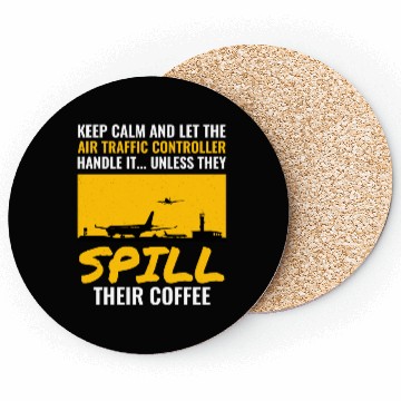 Discover Air Traffic Controller ATC Aviation Humor Airplane Coasters