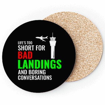 Discover Air Traffic Controller ATC Aviation Humor Airplane Coasters