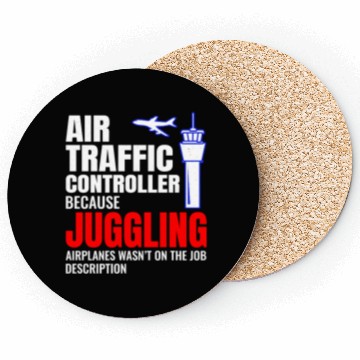 Discover Air Traffic Controller ATC Aviation Humor Airplane Coasters