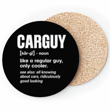 Discover Car Guy Definition Funny Mechanic Auto Racing Gift Coasters