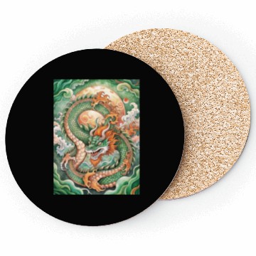 Discover Traditional Chinese Dragon Ink Style Coasters