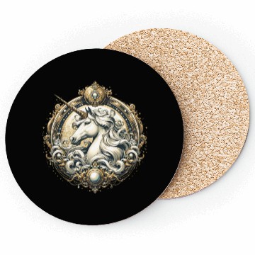 Discover majestic unicorn artfully decorated Coasters
