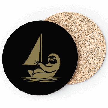Discover Minimalist sailing dinghy sloth summer Coasters