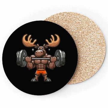 Discover funny moose quote Weightlifting Gym cool for Gym Coasters
