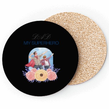Discover "Dad My Superhero" Coasters - Perfect Gift for dad