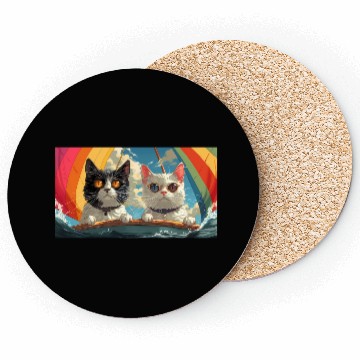 Discover PURRCRAFT - Pride Cat Couple Sailing the Rainbow Coasters