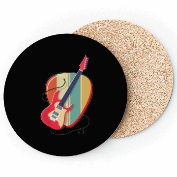 Discover Electric Guitar Connected to Pick Coasters