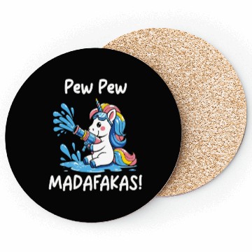 Discover Funny | Hilarious Gift Idea | Pew Pew Madafakas Coasters