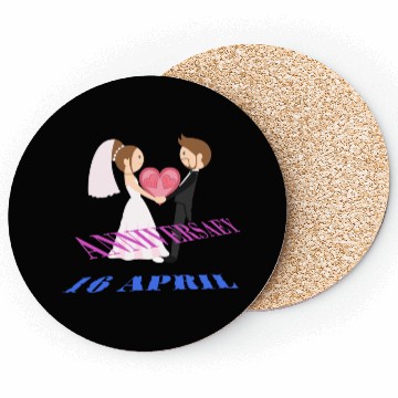 Discover Our wedding anniversary 16 April Coasters