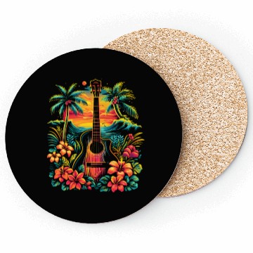 Discover Guitar Illustration Coasters
