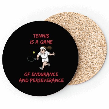 Discover Tennis endurance perseverance Sleeve Coasters