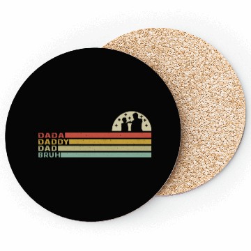 Discover Men Dada Daddy Dad Bruh Fathers Day Vintage Coasters