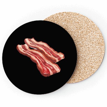 Discover Delicious Bacon Strips Illustration Coasters
