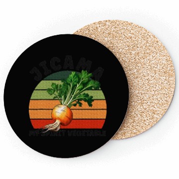 Discover Jicama Spirit Vegetable Vegetarian Food Lover Coasters