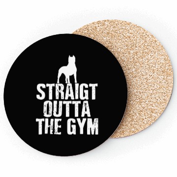 Discover Pitbull Gym Power and Grace Athletic Design Coasters