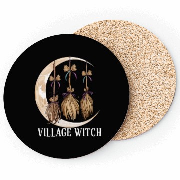Discover Village Witch Gothic Occult Wicca Pagan Nature Coasters