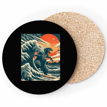 Discover Japanese Monster Kaiju Funny Art Coasters