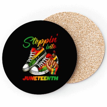 Discover stepping into juneteenth Afro Woman Black Girl Coasters