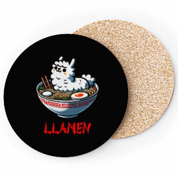 Discover Llamen Noodles Chinese Food Alpaca Llama Lover Coasters