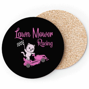 Discover Lawn Mower Racing Gardener Racing Coasters