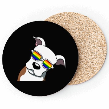 Discover LGBTQ CUTE PIT BULL PRIDE DESIGN Coasters