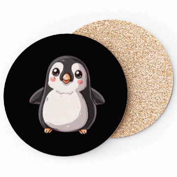 Discover Adorable Penguin Character Standing Alone Coasters