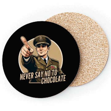 Discover Never say no to chocolate Coasters