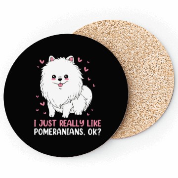 Discover I Just Really Like Dogs Cute Pomeranian Coasters