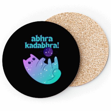Discover Aberakadabera Abhra Kadabhra Magic Cat Coasters