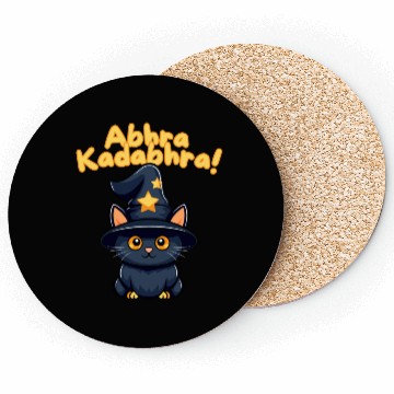 Discover Aberakadabera Abhra Kadabhra Magic Cat Coasters