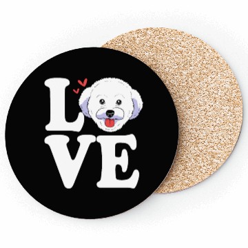 Discover Cute Dog Face I Love My Bichon Frise Coasters