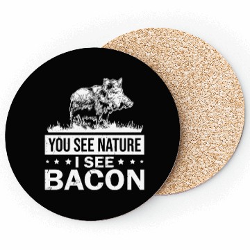 Discover Nature Bacon Wild Boar Hunter Coasters