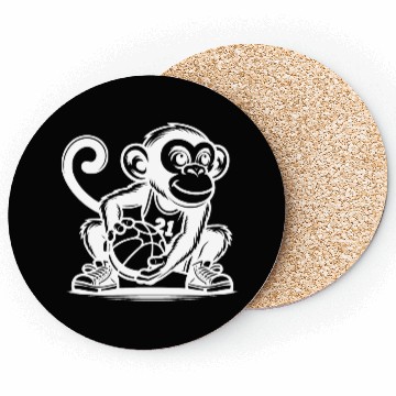Discover Sporty Monkey With Basketball Coasters