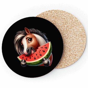 Discover Horses Horse Lover Farmer Melon Summer Coasters