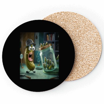 Discover Funny Pickle Surprise Cucumber Pickles Coasters