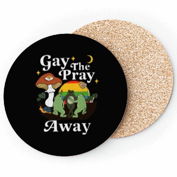 Discover Gay The Pray Away Frog Rainbow LGBT Coasters
