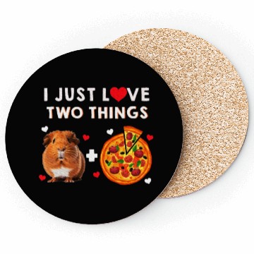 Discover Guinea Pig Pizza Lover Furry Potato Piggy Coasters