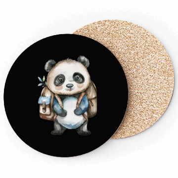 Discover Watercolor Cute School Animals, Back to School Coasters