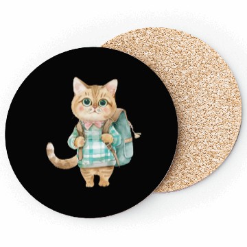 Discover Watercolor Cute School Animals, Back to School Coasters