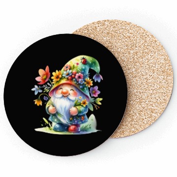 Discover Cute Gnomes Clipart - Adorable Garden Gnome Coasters