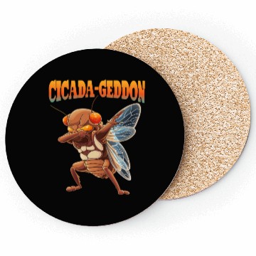 Discover Funny Dabbing Cicada 2024 Dab Coasters