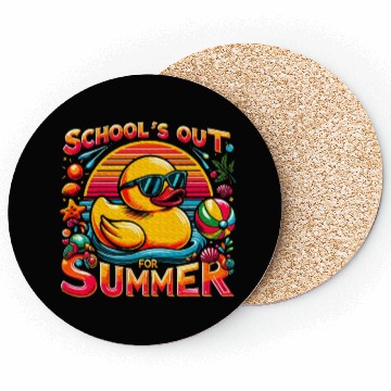 Discover Schools Out For Summer Teacher Yellow Duck Coasters
