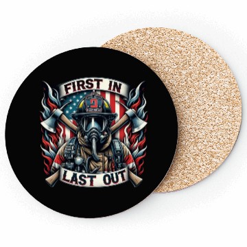Discover Fire Fighter First In Last Out Coasters
