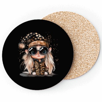 Discover Leopard Print Gnome Clipart Images, Girly Coasters