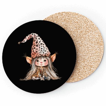 Discover Leopard Print Gnome Clipart Images, Girly Coasters