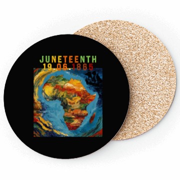 Discover Juneteenth 1865 Africa Map Coasters