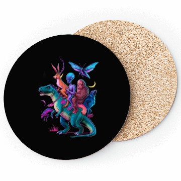 Discover Cryptozoology Cryptid Bigfoot Jackalope Mothman Coasters