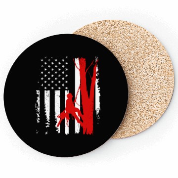 Discover American Flag Arborist For Men Cool Tree Lover Coasters